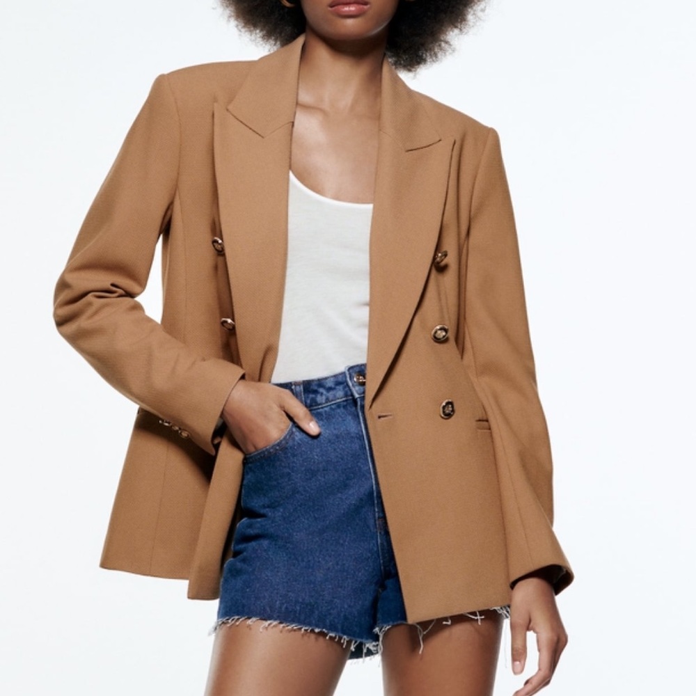 (Zara) TAILORED DOUBLE BREASTED BLAZER-NWT